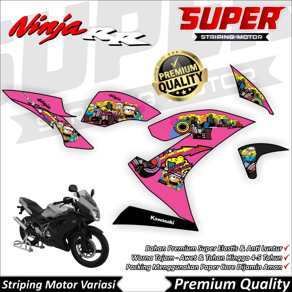 Stiker Ninja RR 150 New Anti Luntur keren Striping Ninja 150 RR Striping Kawasaki Ninja 150 RR Minni