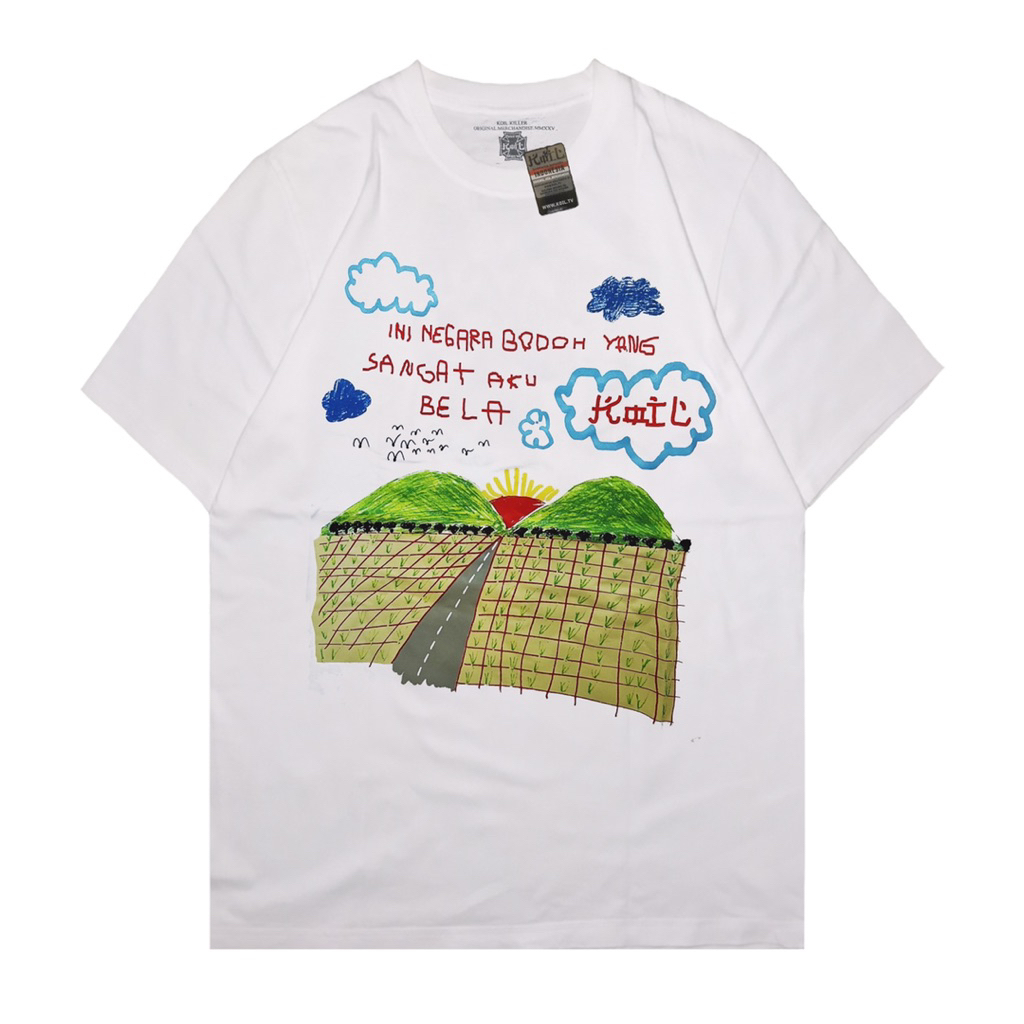 ORI Koil "Negabod" (White) Tshirt Cotton 20s Kaos Unisex