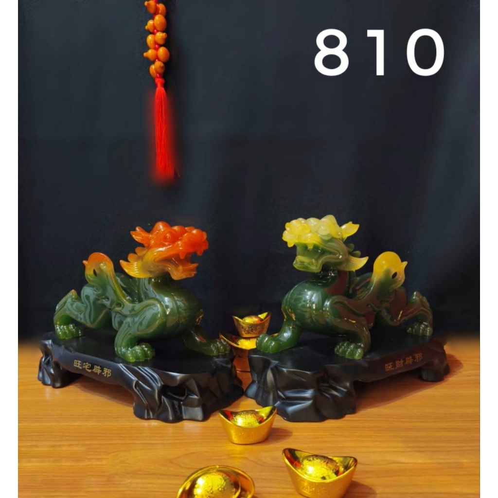 Pajangan Fengshui Pasangan Pixiu / Patung Pasangan Pixiu / Patung Fengshui Hoki (810)