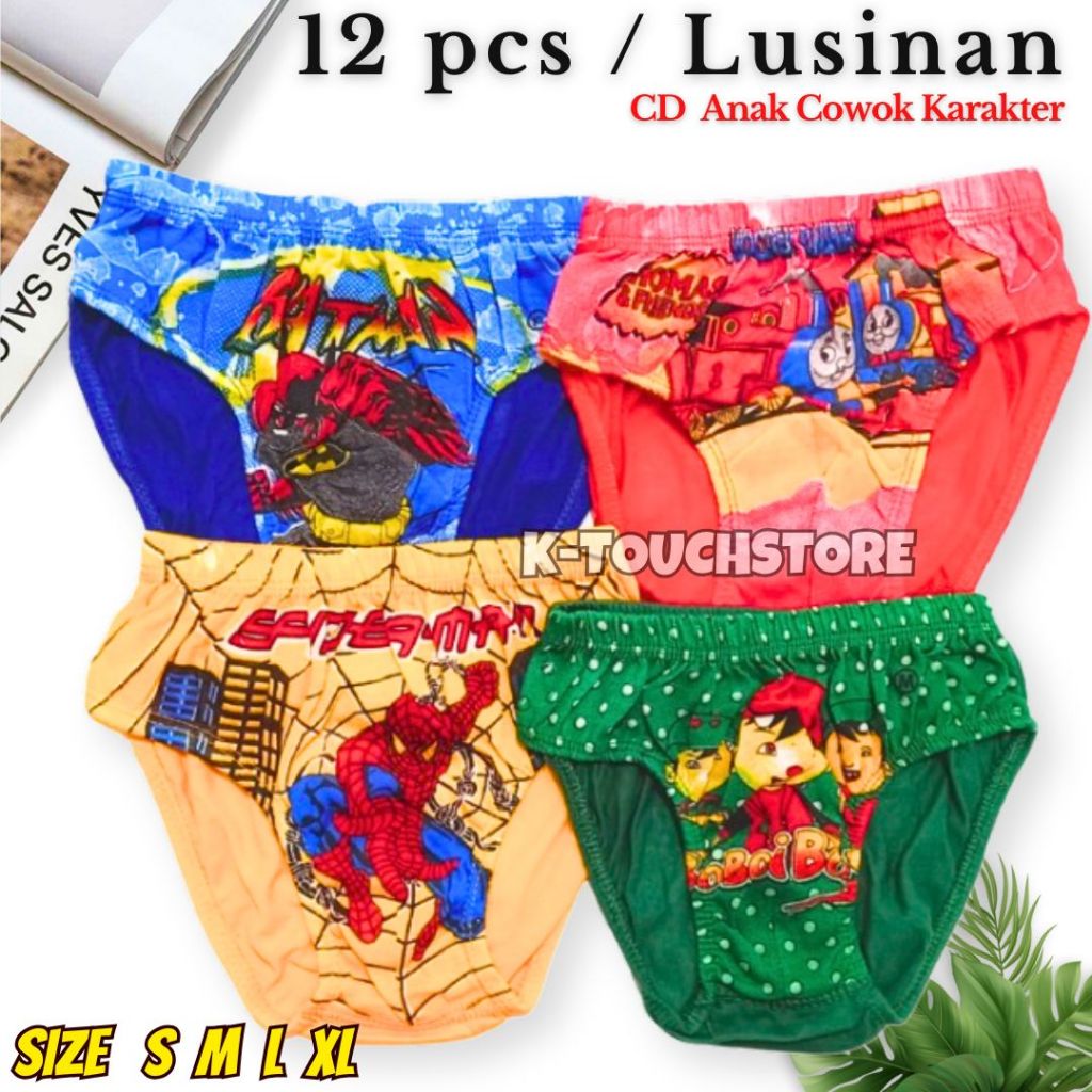 GROSIR 1 LUSIN CELANA DALAM ANAK LAKI LAKI KARAKTER