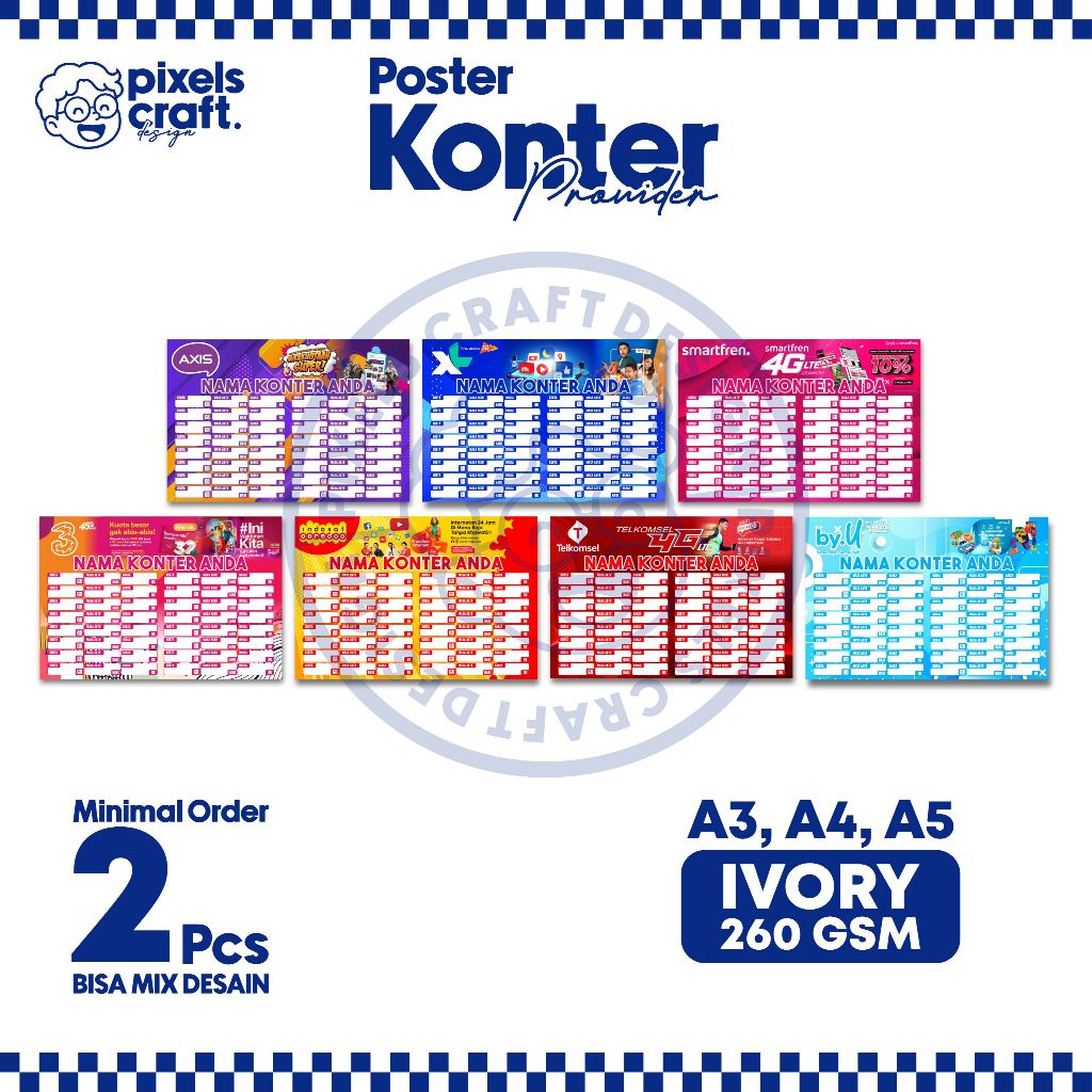 

Poster Konter Custom/Poster Daftar Harga Konter/Poster Konter Lanscape