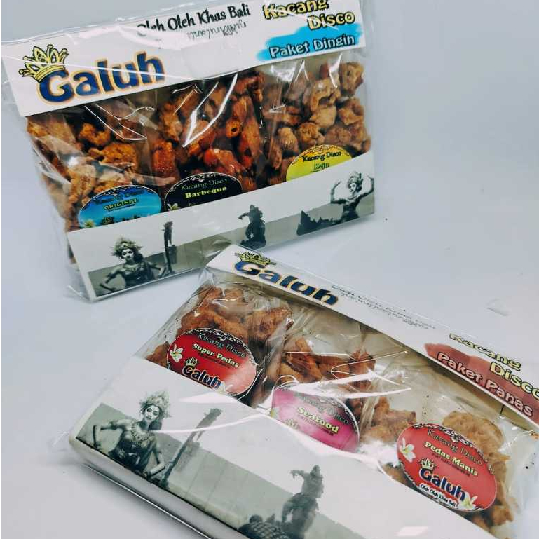 

Kacang Disco Galuh Paket isi 3pcs Oleh Oleh Khas Bali