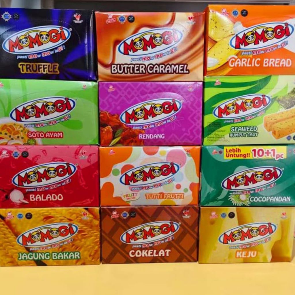 

1 Dus Momogi Snack Isi 20 x 5 Gram , Snack Ulang Tahun