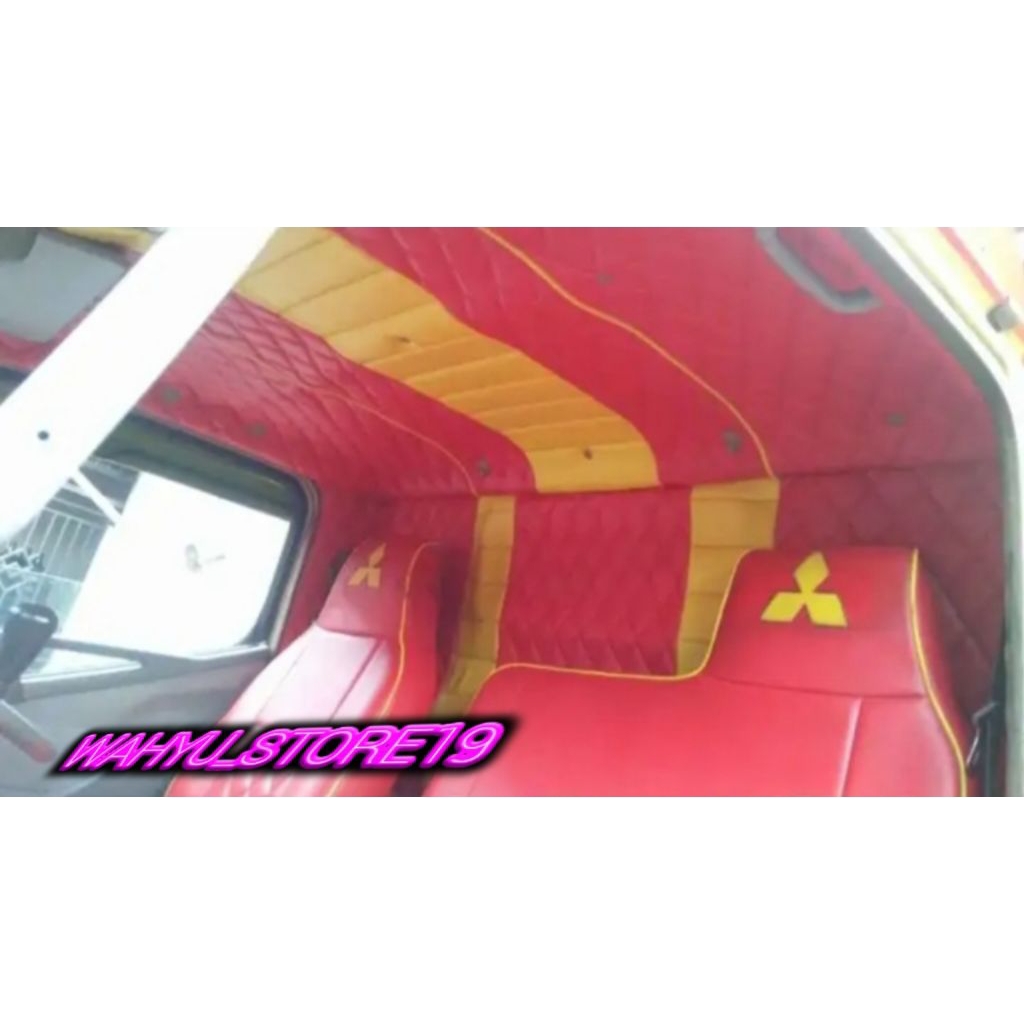 Cover pelapis plafon atas kabin belakang mobil truk/Canter/Umplung/Ragasa/Dyna/Dutro/model motif