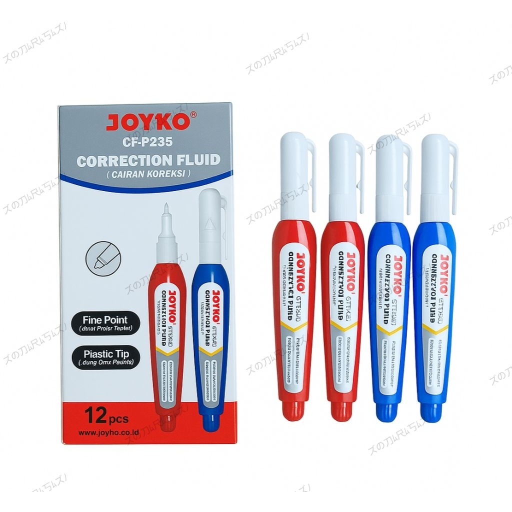 

JOYKO Correction Pen CF-P235 - Cairan Koreksi Tinta 12 Pcs - Correction Fluid Pen