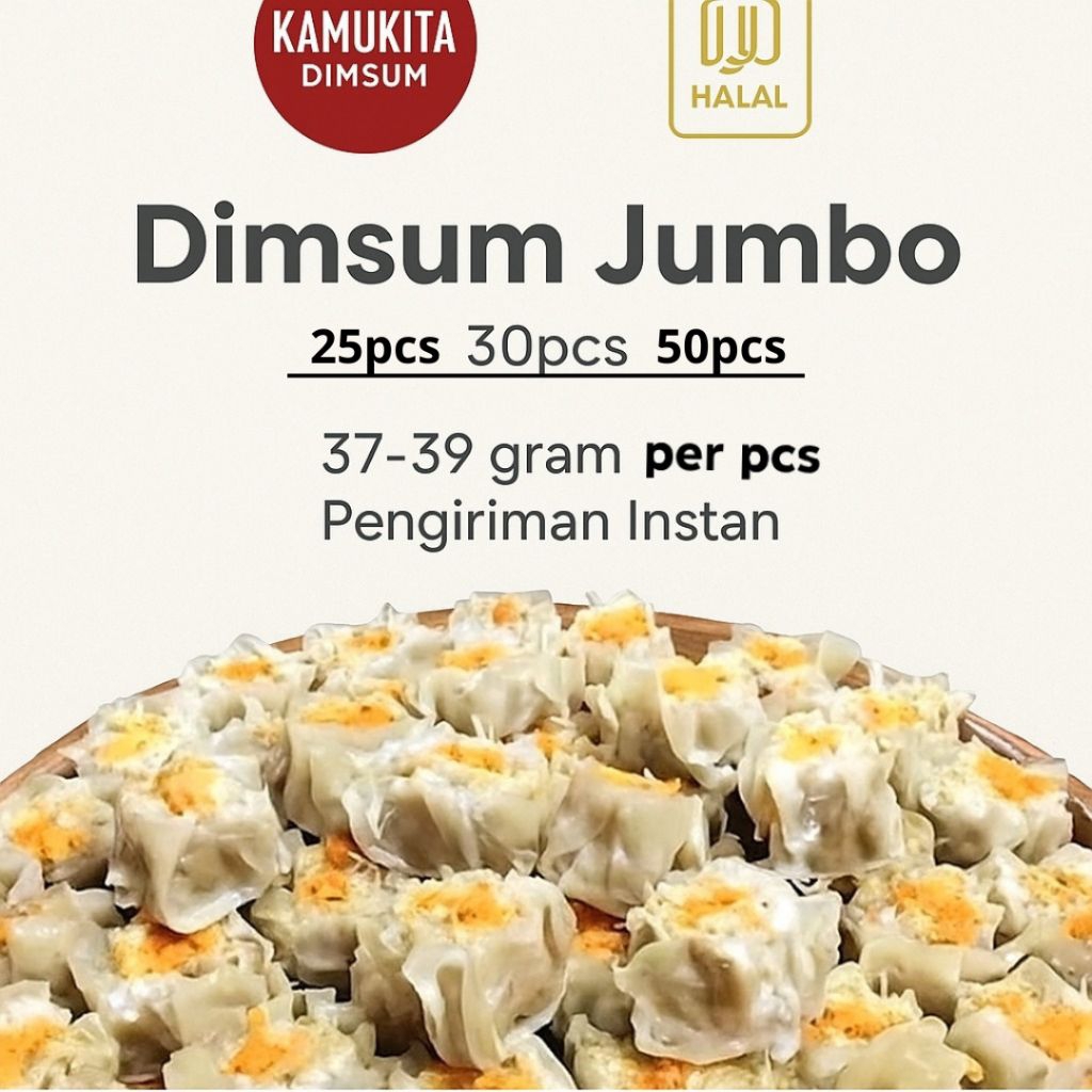 

Dimsum Jumbo Fozen MIX 25pcs FREE SAOS Full Daging Halal