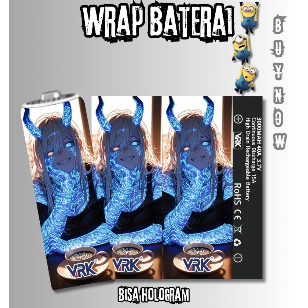 

Holdingskyy - Stiker Baterey Motif Voltage Demon Girl Untuk Mempercantik