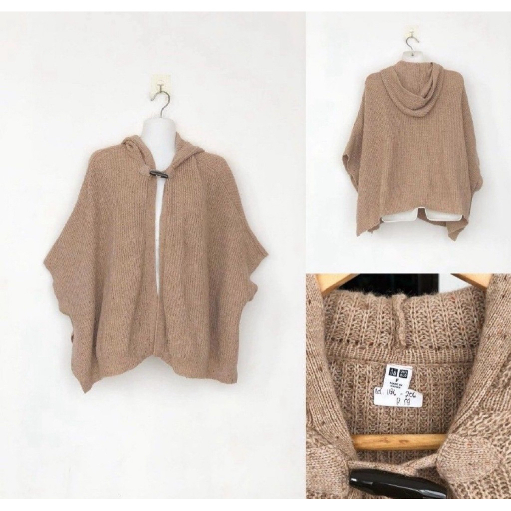 Preloved Uniqlo rare item Outer rajut Batwing Hoodie