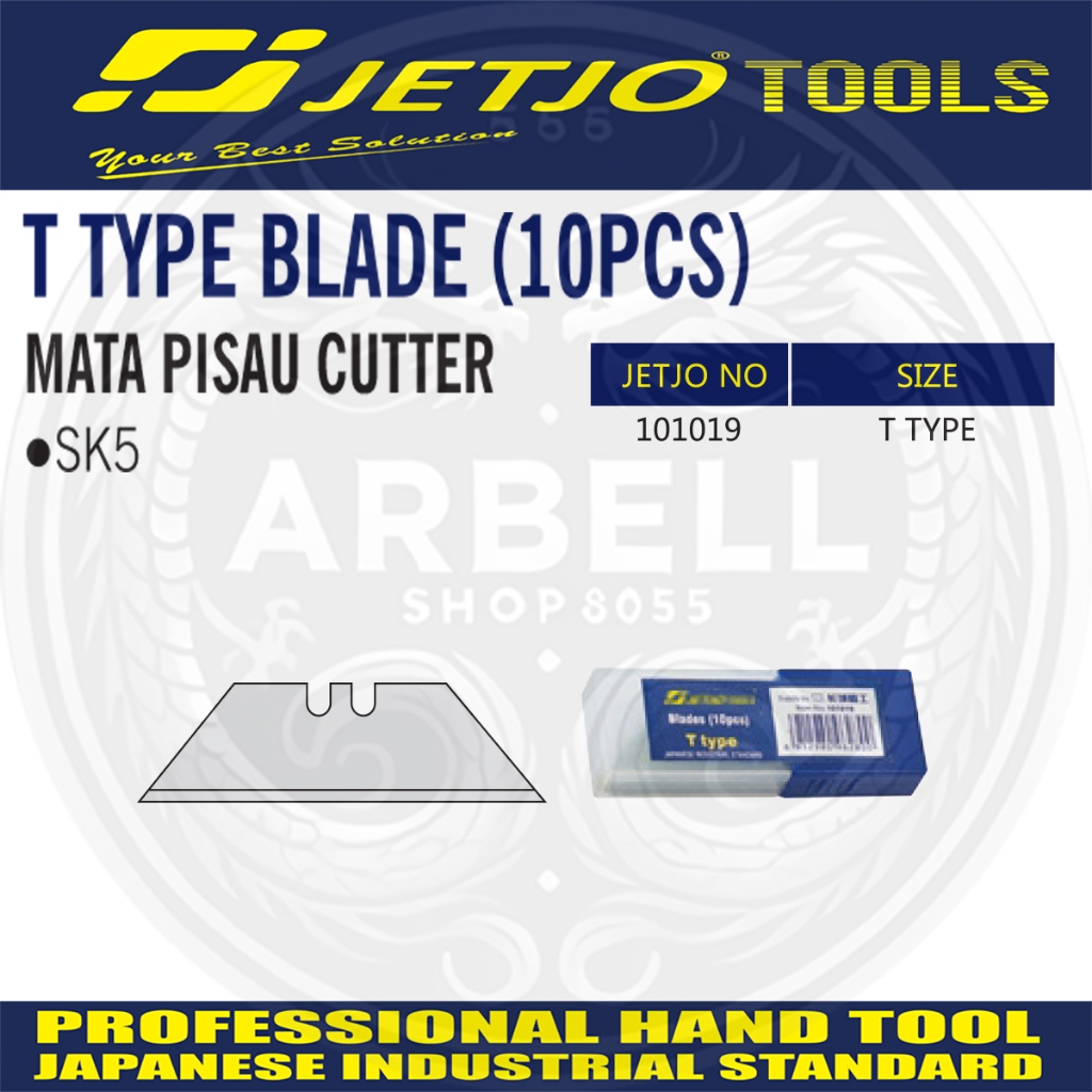 

T TYPE BLADE REFILL MATA CUTTER CATER T-TYPE BAHAN SKH5 1 PACK ISI 10 PCS PART 101019 ORIGINAL PRODUK JETJO TOOLS