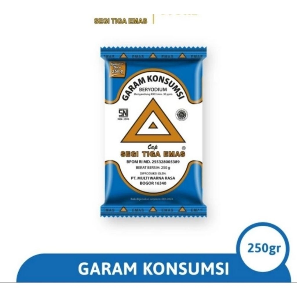 

PRODUK BARU!!! GARAM SEGITIGA EMAS 250GR