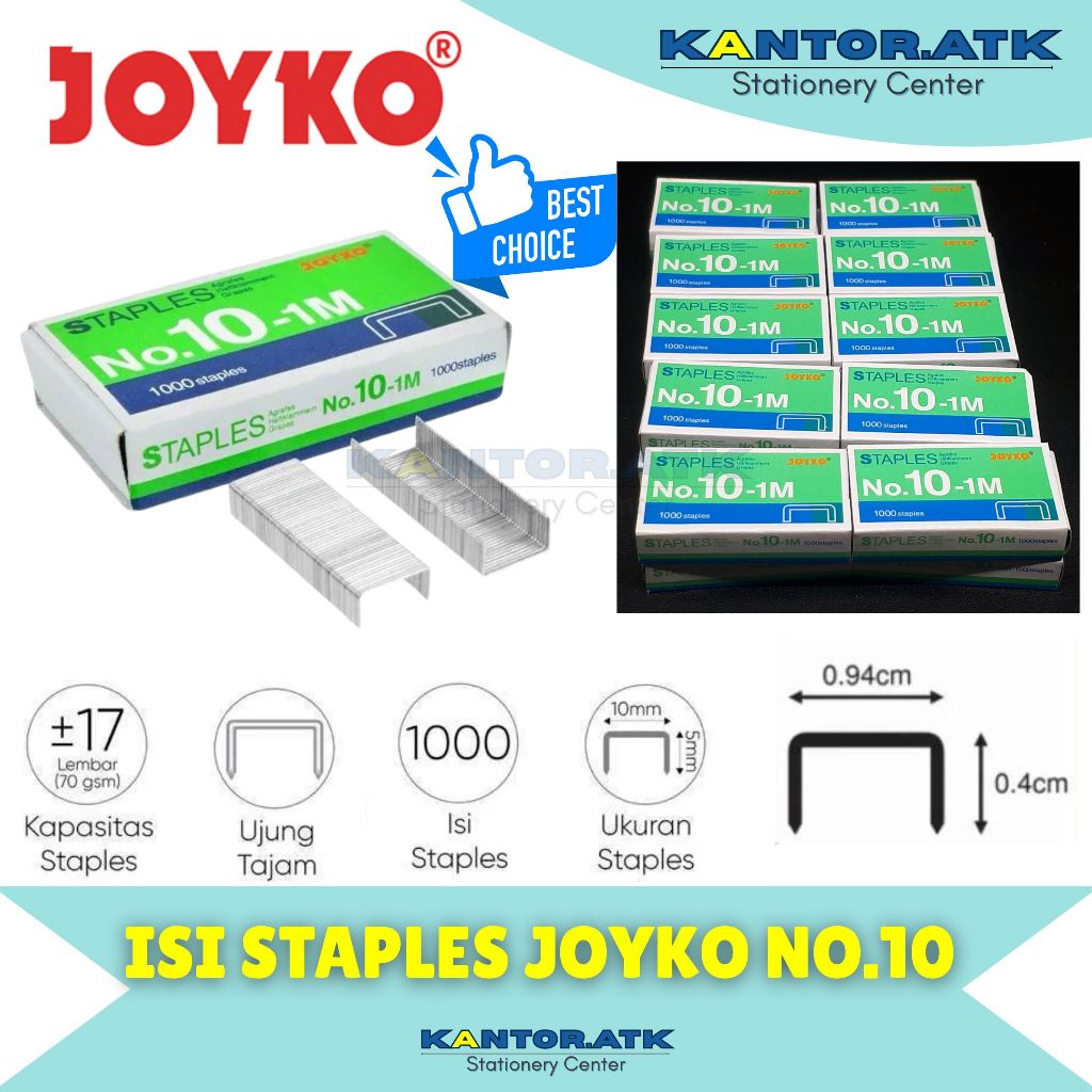 

(10 BOX) Isi Refill Staples Joyko No.10