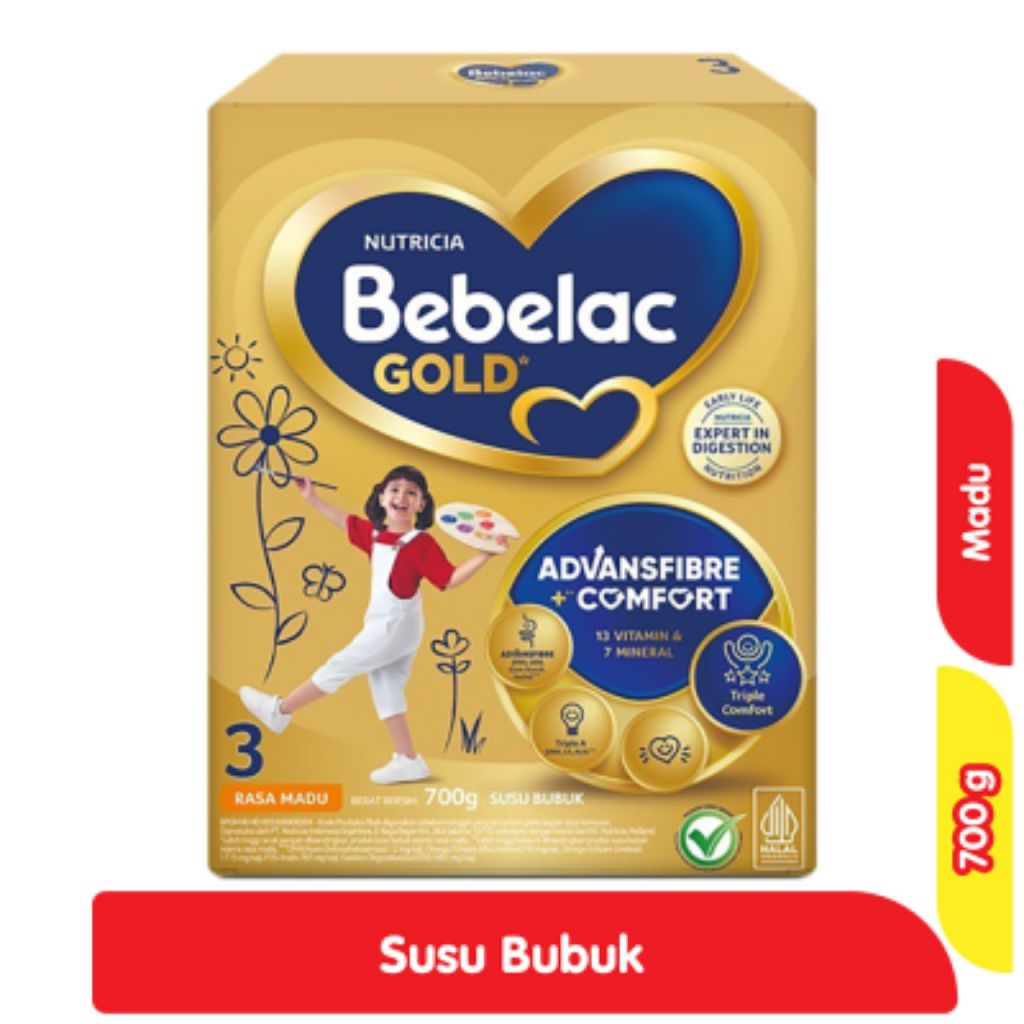 

Bebelac Gold 3 Susu Bubuk Pertumbuhan Anak Madu 700 g