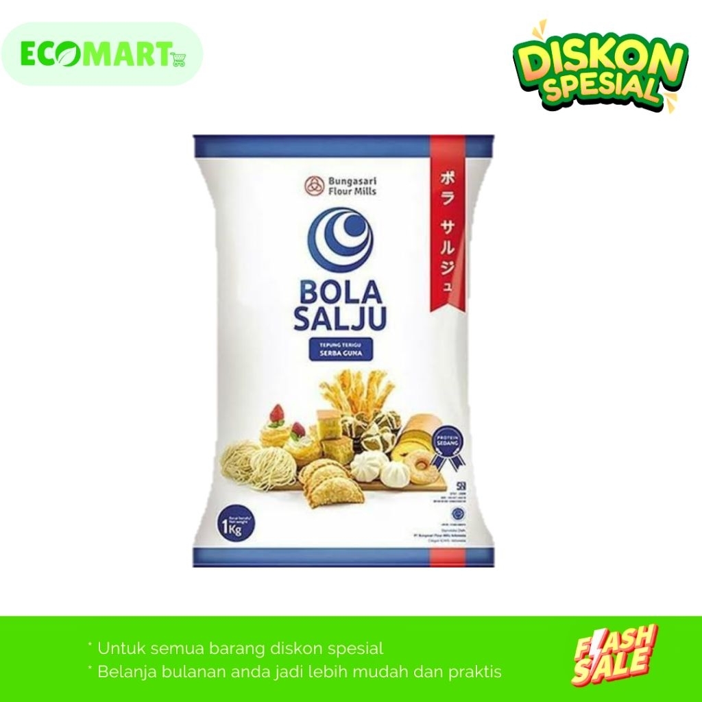 

Tepung Terigu Bola Salju Bungasari 1Kg