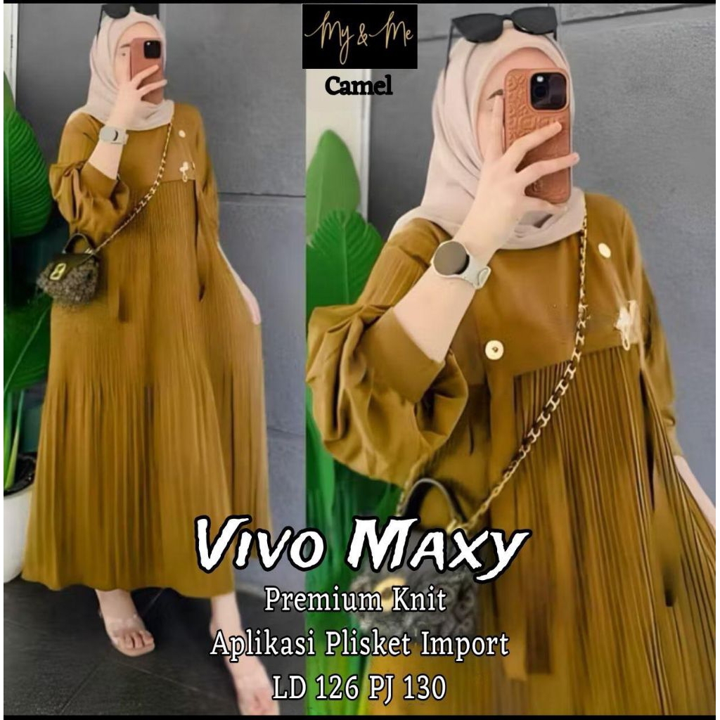 DRESS WANITA PLISKET//VITARA MAXY