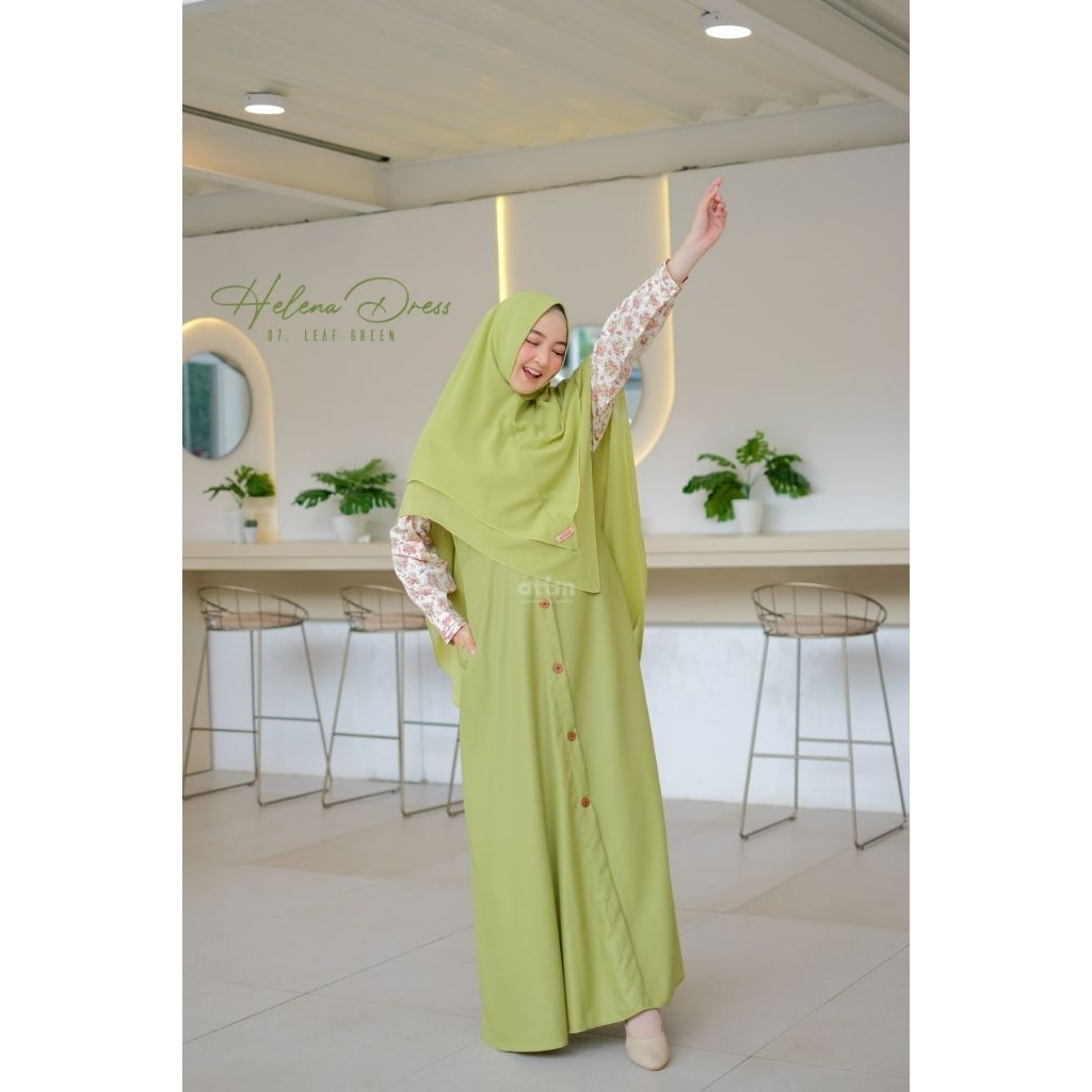 Helena Dress by Attin Original/Gamis Busui/Gamis Toyobo/best seller bisa COD