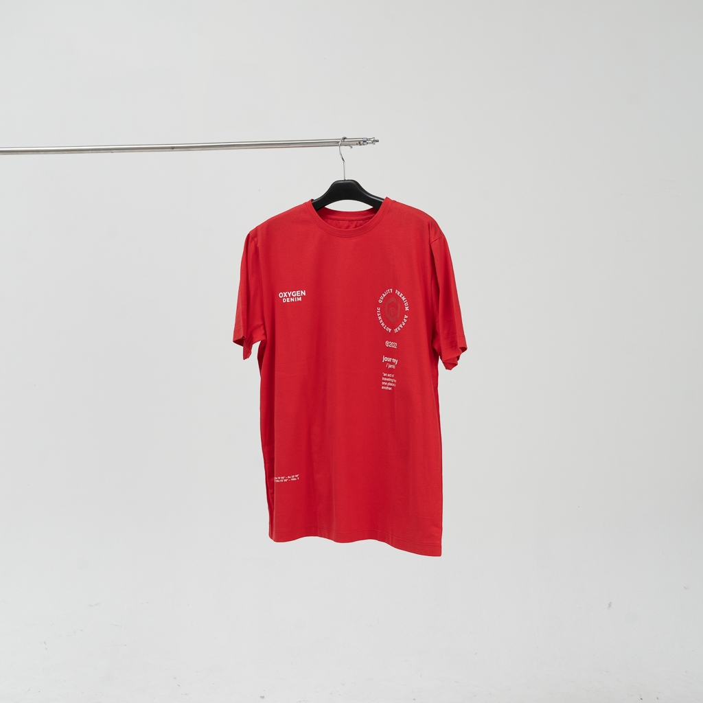 Kaos Oxygen Denim Original Murah Berkualitas - Merah (4231)