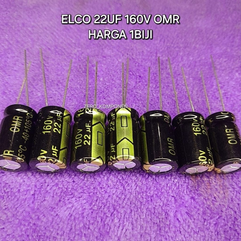 CAPASITOR ELCO 22UF 160V OMR 1PCS