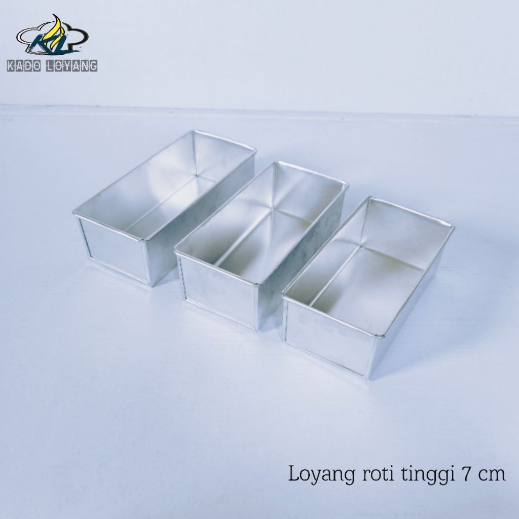 Loyang roti tawar sobek, loyang persegi panjang tinggi 7 cm ukuran 20x10 22x10 24x10 cm