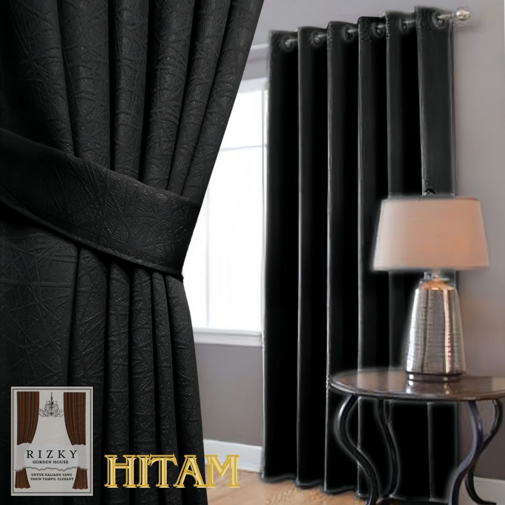 Gorden Jendela Warna Hitam | Gorden Ruang Tamu | Gorden Jendela Minimalis | Gorden  | Gorden Pintu |