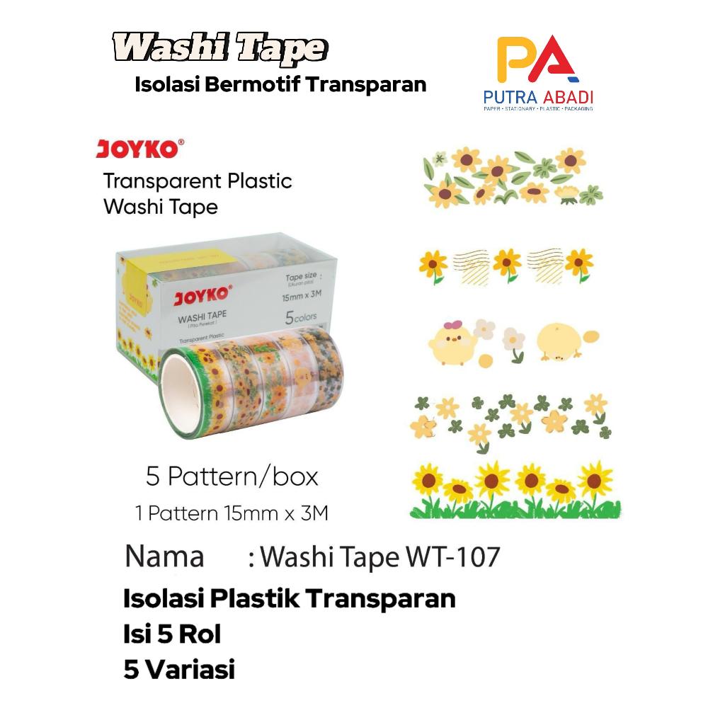 

5 Pcs Isolasi Washi Tape Set Lucu Aesthetic 15mm Untuk Catatan Note Diary Kerajinan