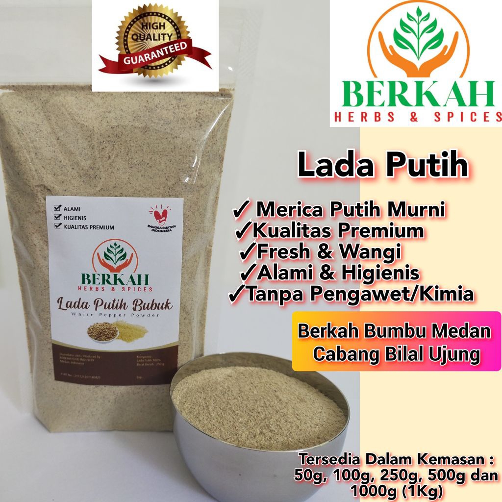 

Merica Lada Putih Bubuk Berkah Asli Murni 500g 1Kg Kualitas Premium Wangi Halal Tanpa Pengawet