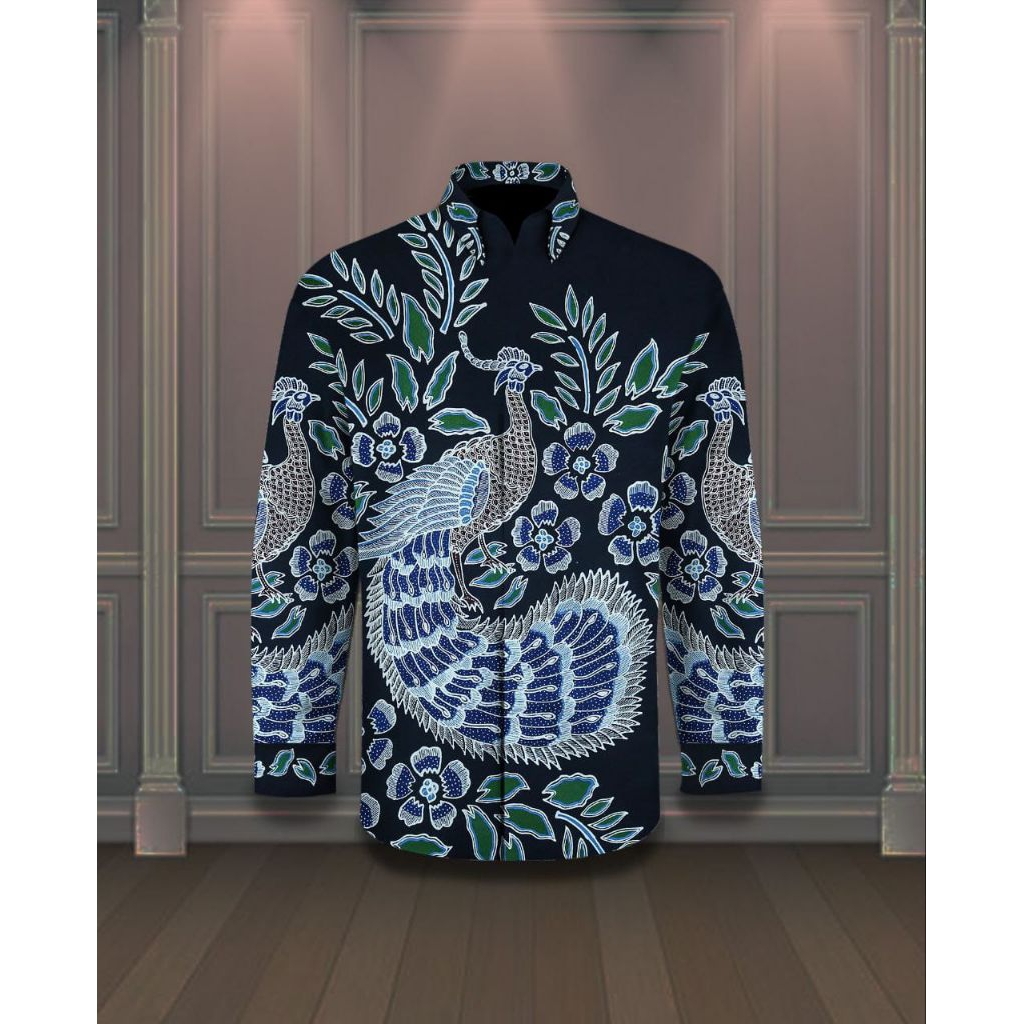 kain batik tulis pria. kain batik pekalongan. batik katun. batik hitam biru. er