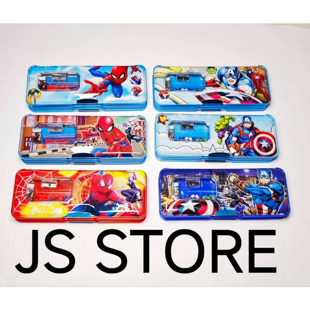 

Tempat Kotak Pensil Set Dengan Alat Tulis Karakter Spiderman Avengers Captain America