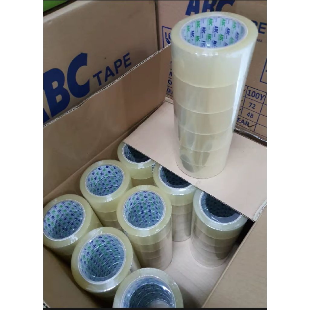 

Lakban Bening - Coklat/45mm x 60 yard / 1 roll isi 6 pcs /Perekat serbaguna/Harga grosir