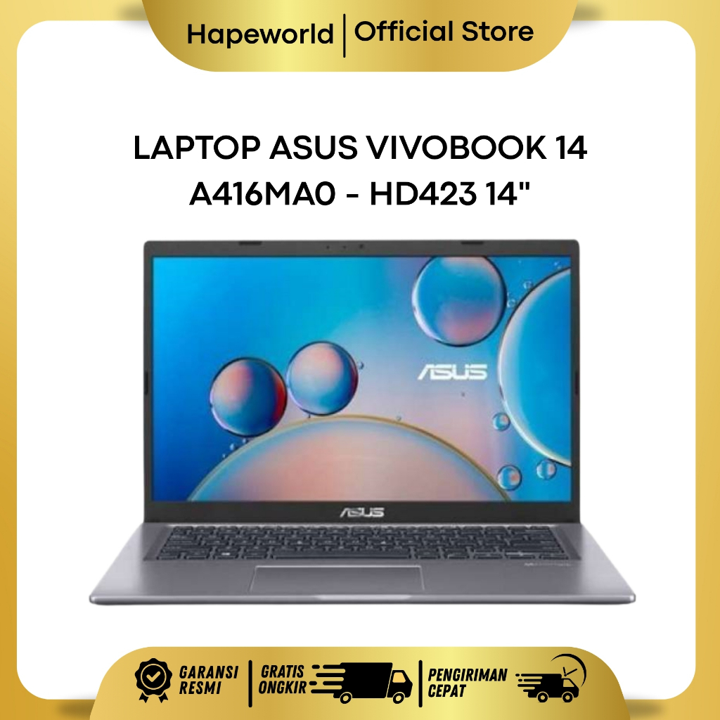 LAPTOP ASUS VIVOBOOK 14 A416MA0 - HD423 14" 4/256GB - GARANSI RESMI