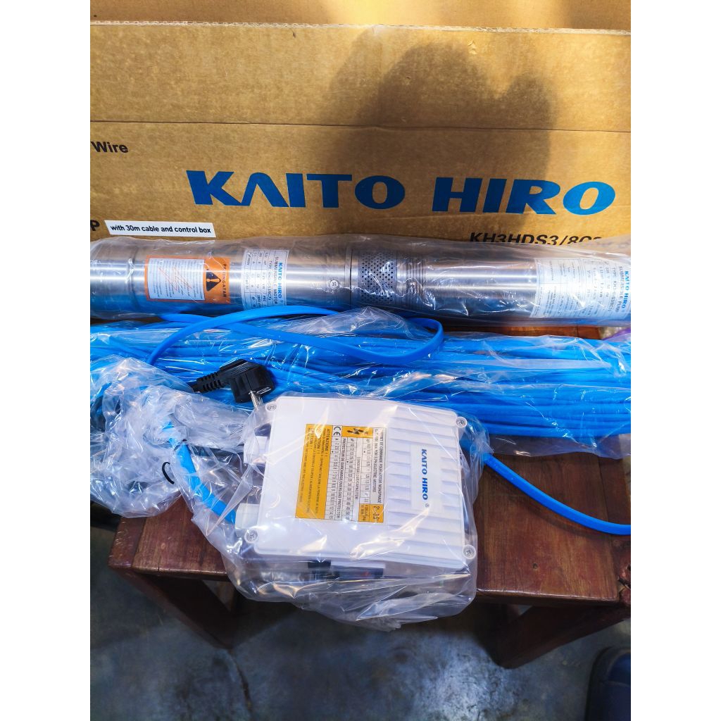 Pompa satelit/ submersible Kaito Hiro 0,33hp 3" Komplit kabel 30m+control box