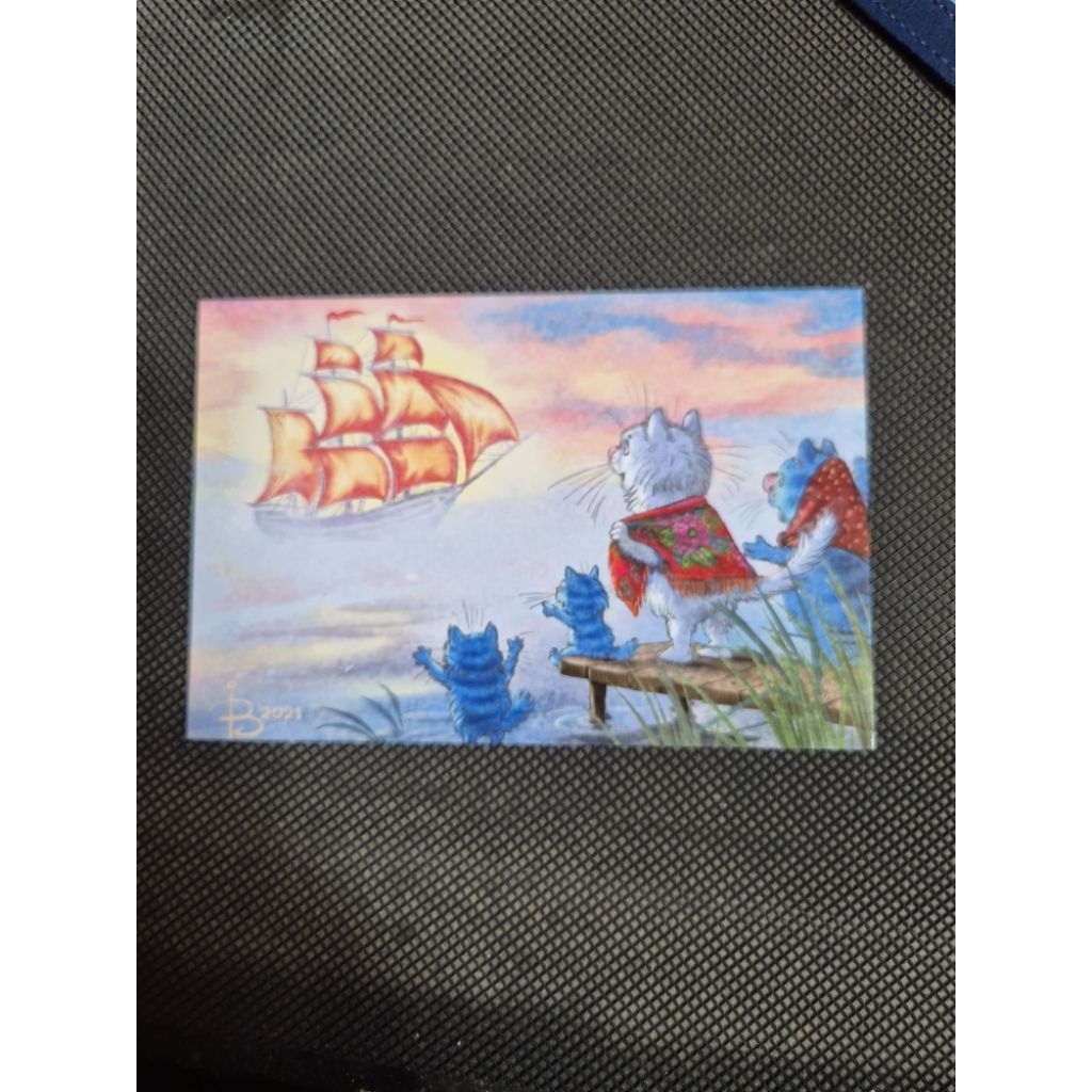 

kartu pos kucing bluecat/bluecat postcard