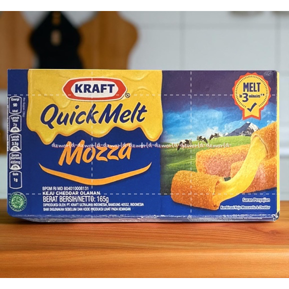 

Kraft Quick Melt 165gr Mozza Keju Block Batang Kuik Melt Quick Melt Moza Cheese Chese Karft
