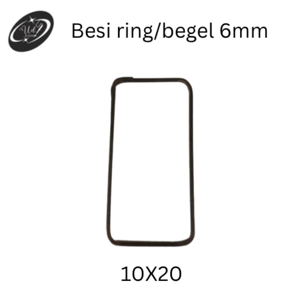 Besi cincin/ring behel/besi begel kolom 6 MM ukuran 10X20