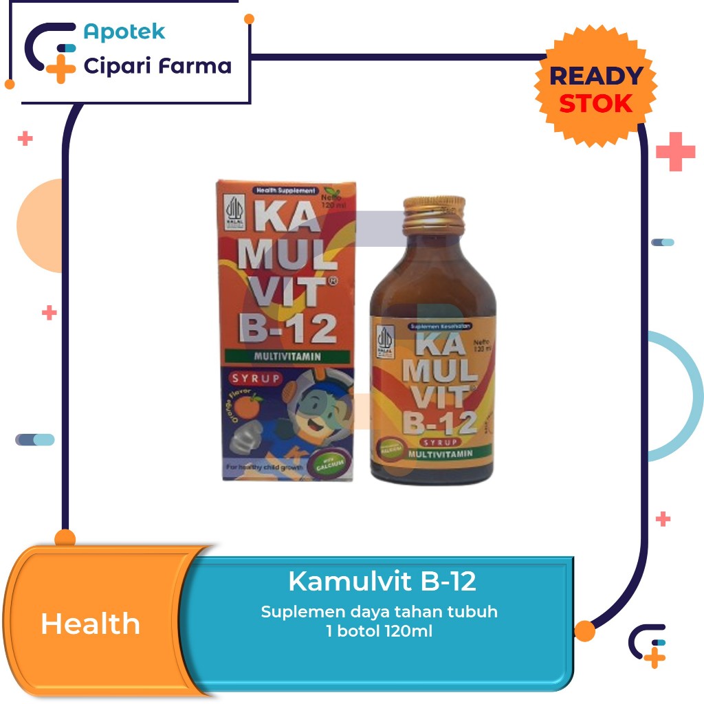 Kamulvit B12 Sirup Multivitamin Peninggi Badan  | Meningkatkan Imun isi 120ml