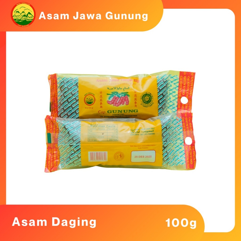 

Asam Jawa Gunung Daging 100gr cap Gunung