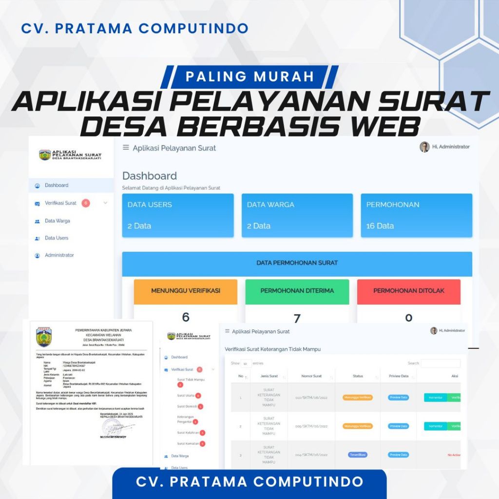Aplikasi Pelayanan Surat Desa Berbasis web