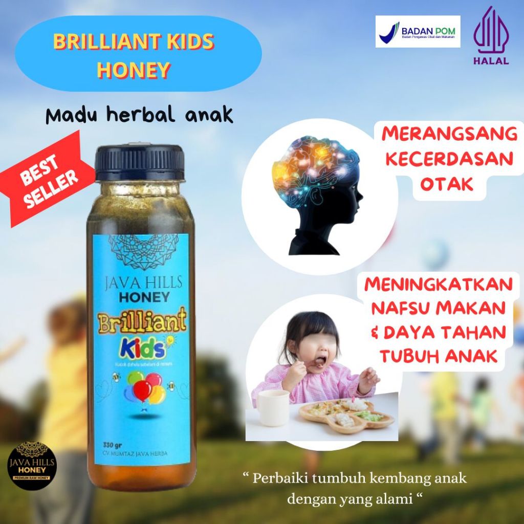 

MADU BRILLIANT KIDS ANAK CERDAS MENAMBAH NAFSU MAKAN DAYA TAHAN TUBUH IMUNITAS NUTRISI OTAK PINTAR