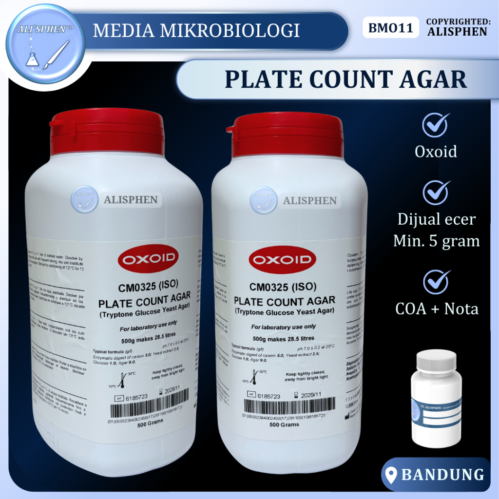 [BMO11] PCA Plate Count Agar | OXOID | Media Mikrobiologi | For Laboratory Use
