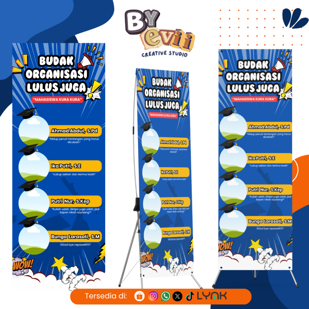 DESAIN BANNER SIDANG | BANNER SKRIPSI | X BANNER | BANNER WISUDA | BANNER SEMHAS