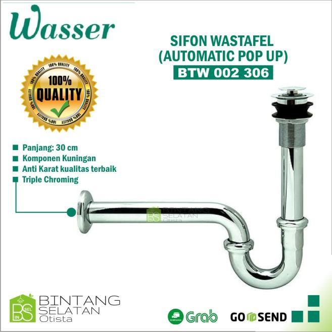 SIFON WASTAFEL WASSER BTW 002 306 (AUTOMATIC POP UP)