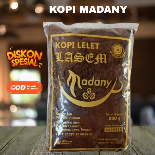 

(GROSIR) KOPI MADANY – KOPI LELET KHAS LASEM ASLI - 200 GR | KUALITAS PREMIUM & HARGA TERJANGKAU | KOPI HITAM PEKAT & RASA PAHIT NENDANG