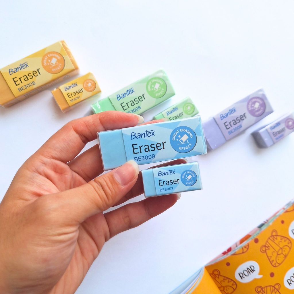

BANTEX ERASER Penghapus Karet Elastis Warna Pastel Besar Kecil