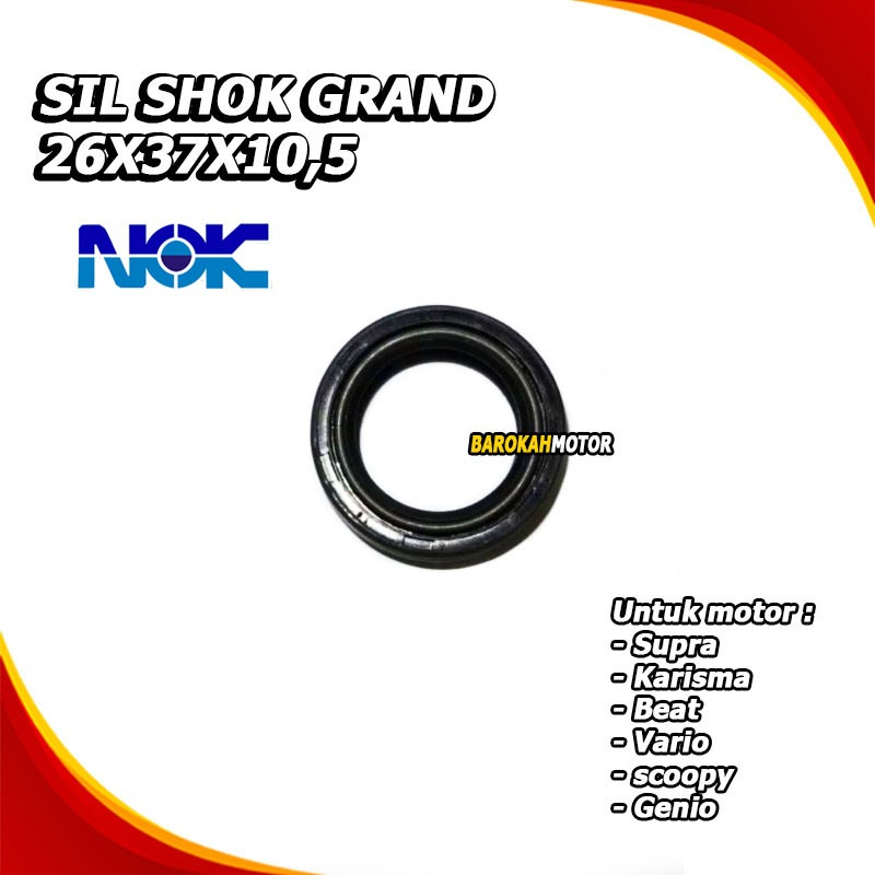COD SEAL SHOCK 26x37x10.5 NOK GRAND JUPITER BEAT SUPRA DLL CORTECO ORGINAL