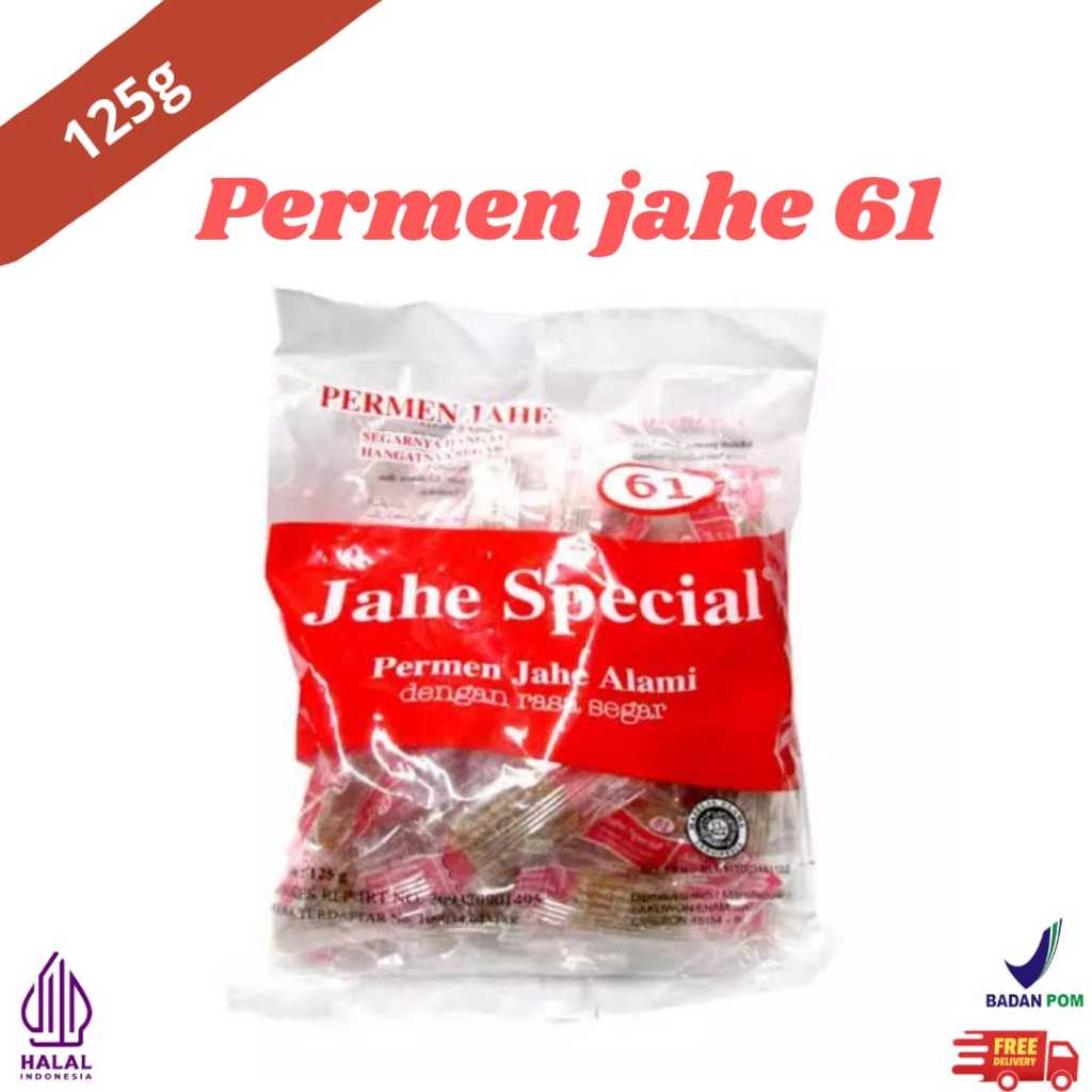 

Permen Jahe Special 61 Alami Asli CIrebon ORIGINAL EXP JANUARI 2027