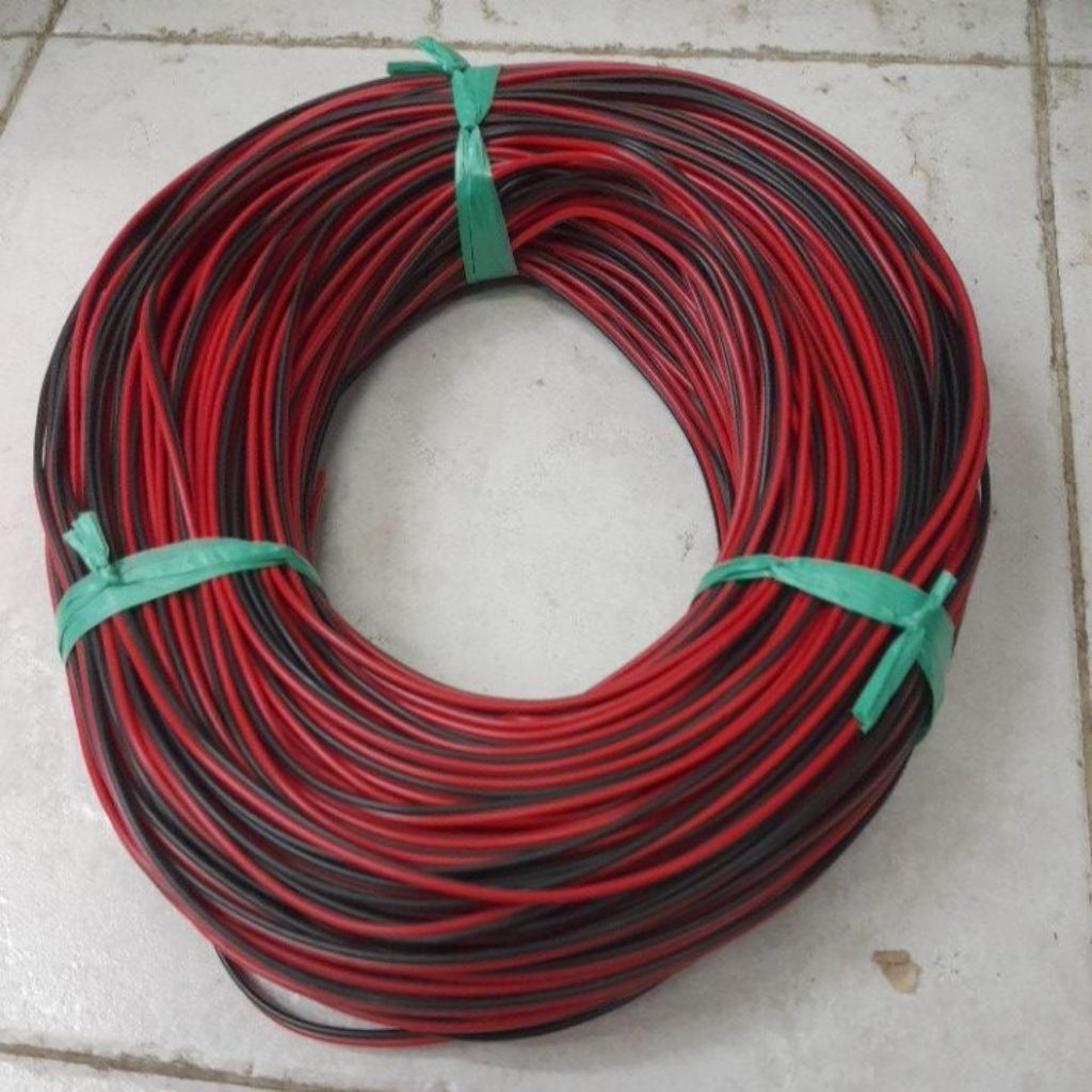 Kabel Merah Hitam Rollan 100 Meter