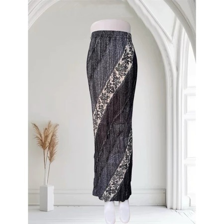 Rok Plisket Bawahan Kebaya Aneka Pilihan Motif ( SELENDANG ABU ) | Rok Plisket/Rok Plisket Wanita/Ro