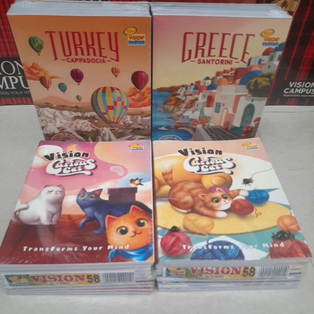 

Buku tulis Vision isi 58 lembar motif cewek perempuan / 1 pak isi 10 buku