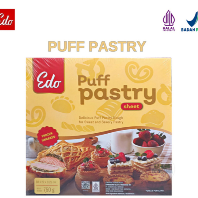 

Edo Puff Pastry Sheet 750gr