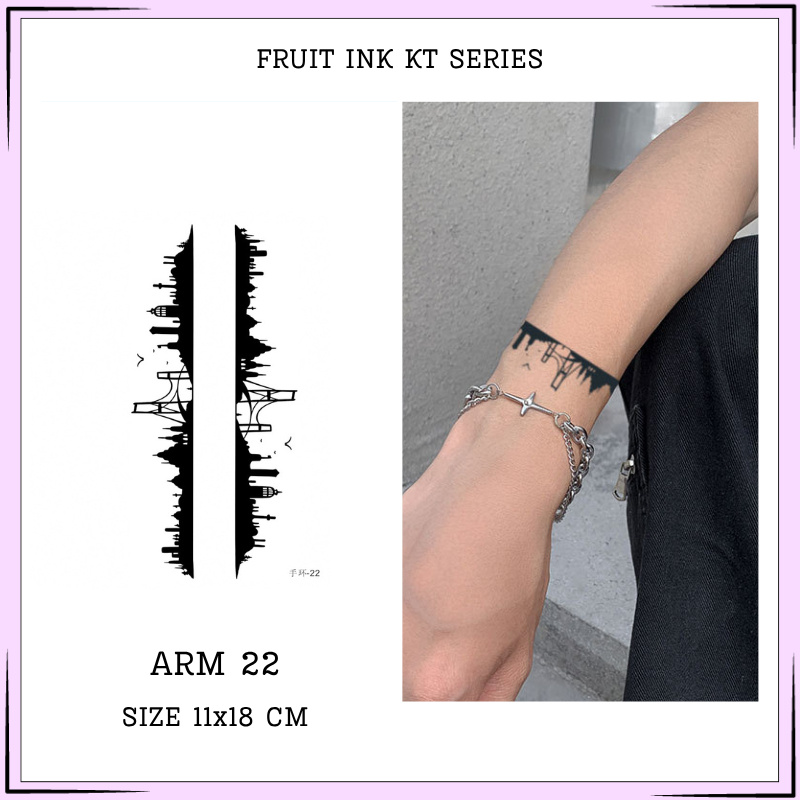 Motify Premium Tattoo Temporary ARMBAND-22 Fruit Ink Tato Temporer Motif Pergelangan Tangan