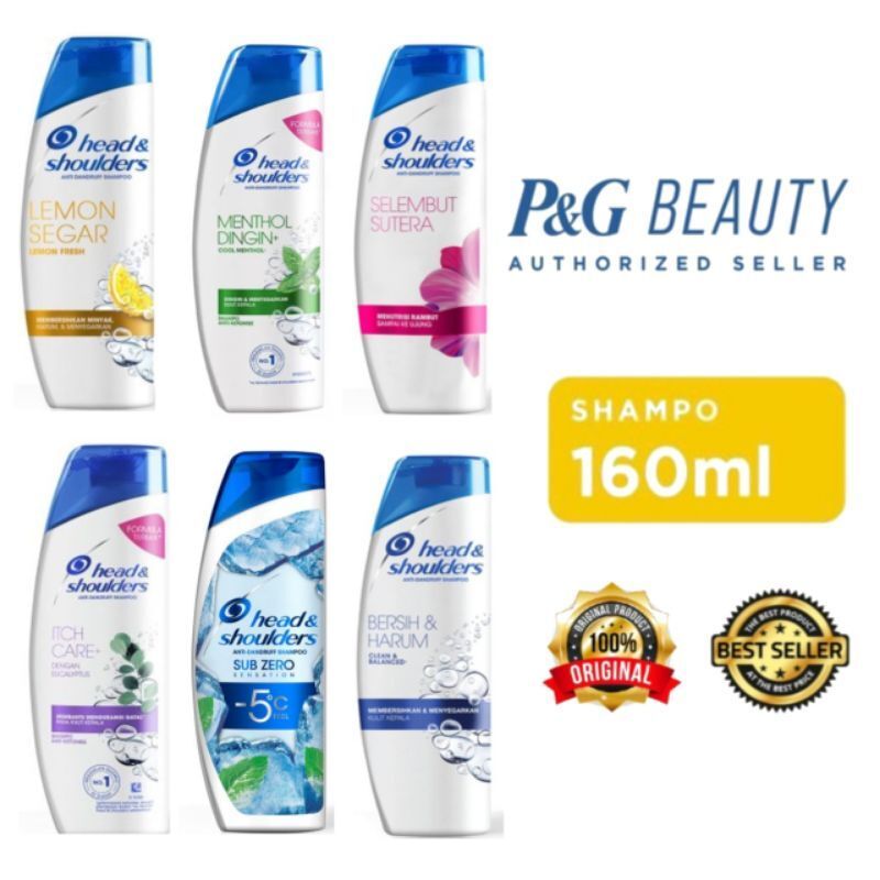 Head and shoulders 160 ml shampo anti ketombe